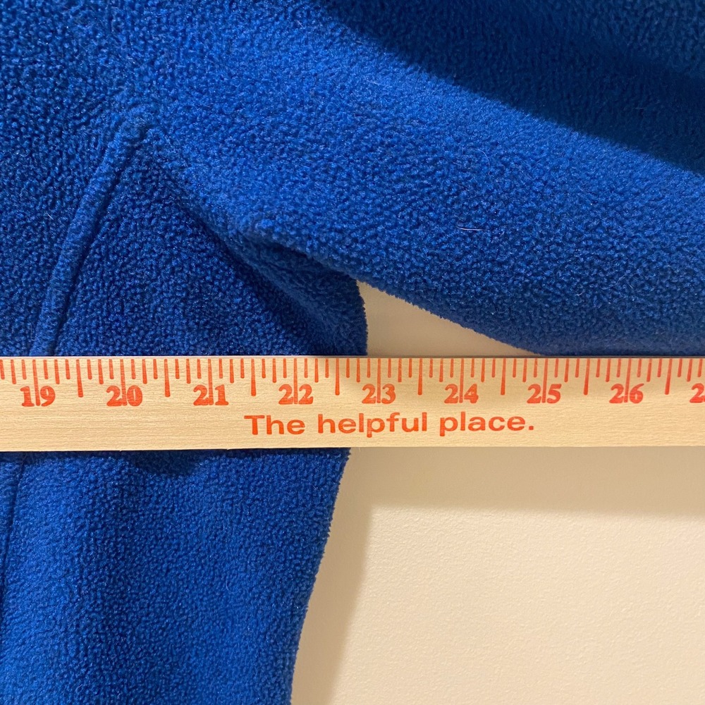 LL Bean Mens Full Zip Fleece Jacket Royal Blue Mock Neck 284511 Large REG - Picture 8 of 14